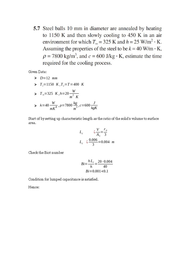 Hw5 Solution Pdf Heat Transfer Heat