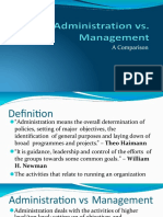 Management Vs Administration