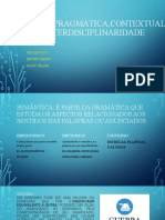 Semântica, Pragmática, Contextual Ização E Interdisciplinaridade