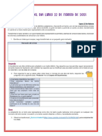 Actividades Del Dia Lunes 22 de Febrero de 2021