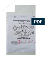 Evidencia Evaluación Diagnostica Anthony Rodriguez - 4to Grado