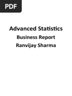 Advanced Statistics: Business Report Ranvijay Sharma