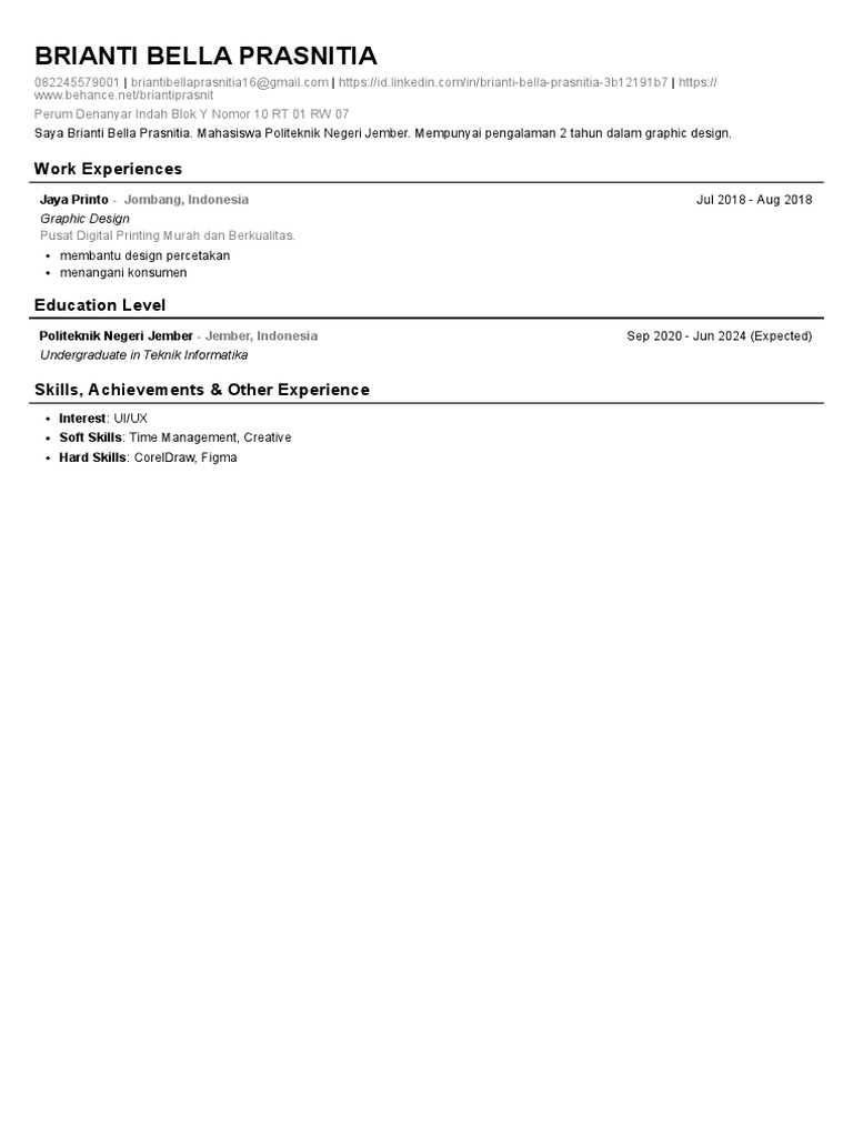 Graphic Designer with UI/UX Interest | PDF