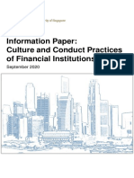 Information Paper On Culture and Conduct Practices of Financial Institutions