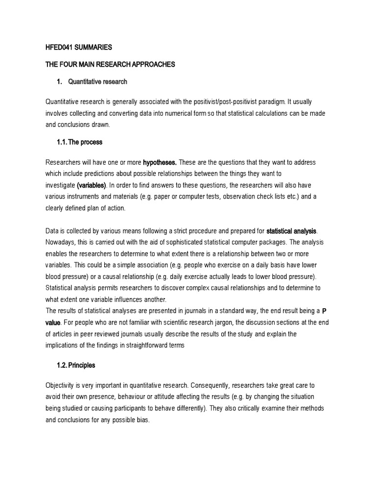 Overview of Research Approaches | PDF | Methodology | Qualitative Research