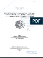 Desain Konseptual Sistem Terp Adu Tongkang-Kapal Tunda Sebagai Alternatif Angkutan Batubara