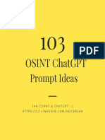 Osint Chatgpt: Prompt Ideas