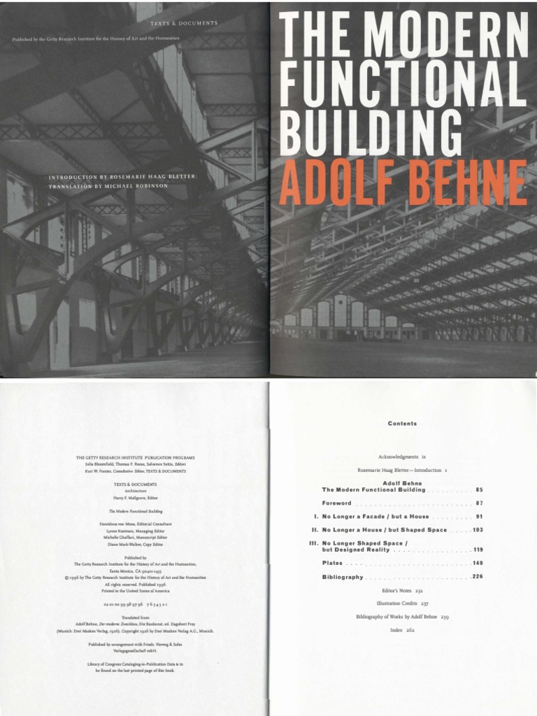 The Modern Functional Building Adolf Behne | PDF | Modernism ...