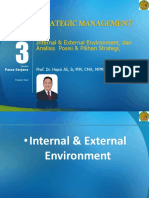 Strategic Management: Internal & External Environment, Dan Analisis Posisi & Pilihan Strategi