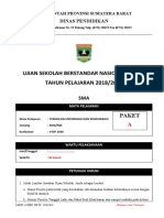 Ujian Sekolah Berstandar Nasional (Usbn) TAHUN PELAJARAN 2018/2019