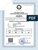 Sertifikat Al-Qur'An & Keagamaan Praktis: Pusat Ma'Had Al-Jami'Ah Universitas Islam Negeri Sunan Ampel Surabaya