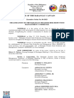 Barangay Executive Order Nos. 0060 2023 BDRRM Committee