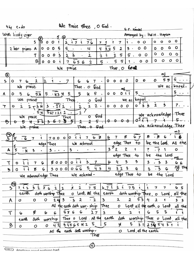 We Praise Thee O God Pdf