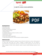 Choclo Mote Con Chicharrón: Ingredientes