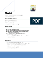 Marini: Curriculum Vitae