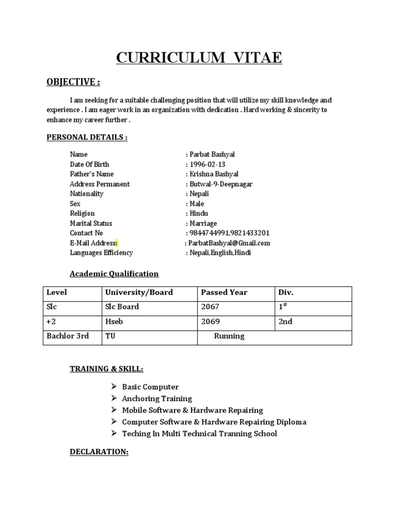Seeking A Challenging Position