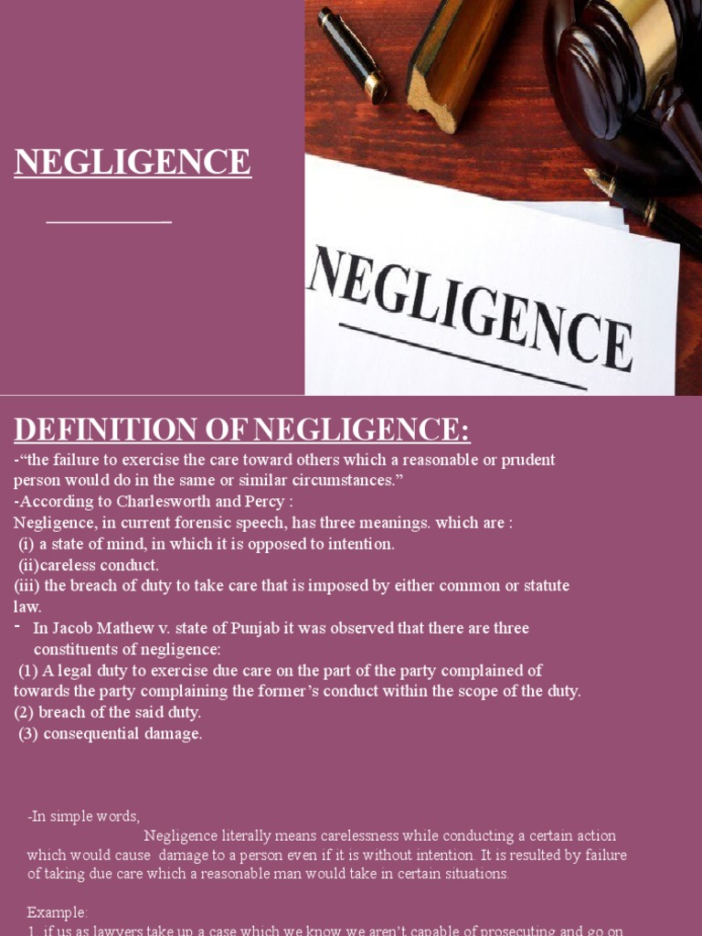 Defining Negligence The Essentials, Defences, and a Landmark Case