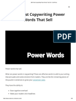300+ Best Copywriting Power Words That Sell: Conversion Rates
