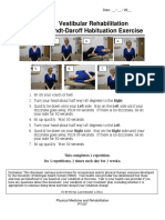 Vestibular Rehabilitation Brandt-Daroff Habituation Exercise
