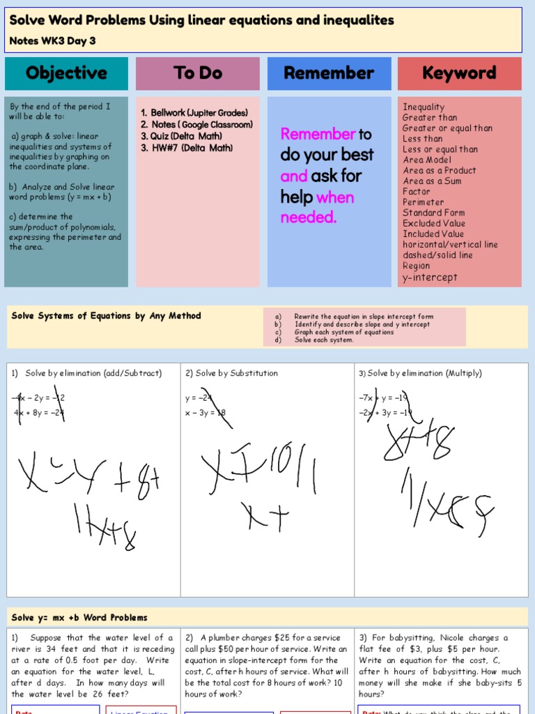 Notes 5 Pdf Equations Area