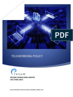 Teleworking Policy: Recom Consulting Limited ISO 27001:2013