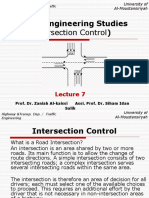 Traffic Engineering Studies (Intersection Control)