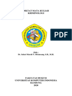 Diktat Mata Kuliah Kriminologi: Oleh: Dr. Sahat Maruli T. Situmeang, S.H., M.H