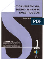 La Política Venezolana Desde 1958 Hasta Nuestros Días