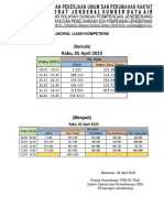 Rabu, 05 April 2023: Jadwal Ujian Kompetensi