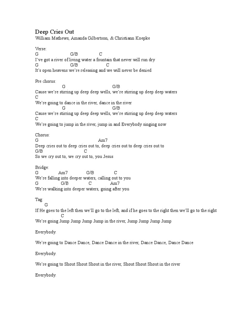 Deep Cries Out Songs Musical Compositions deep cries out songs musical
