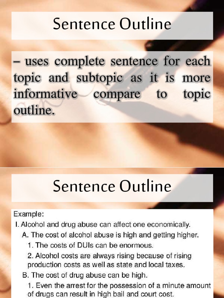 Sentence Outline | PDF
