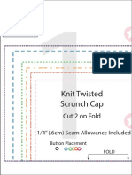 Knit Twisted Scrunch Cap Pattern