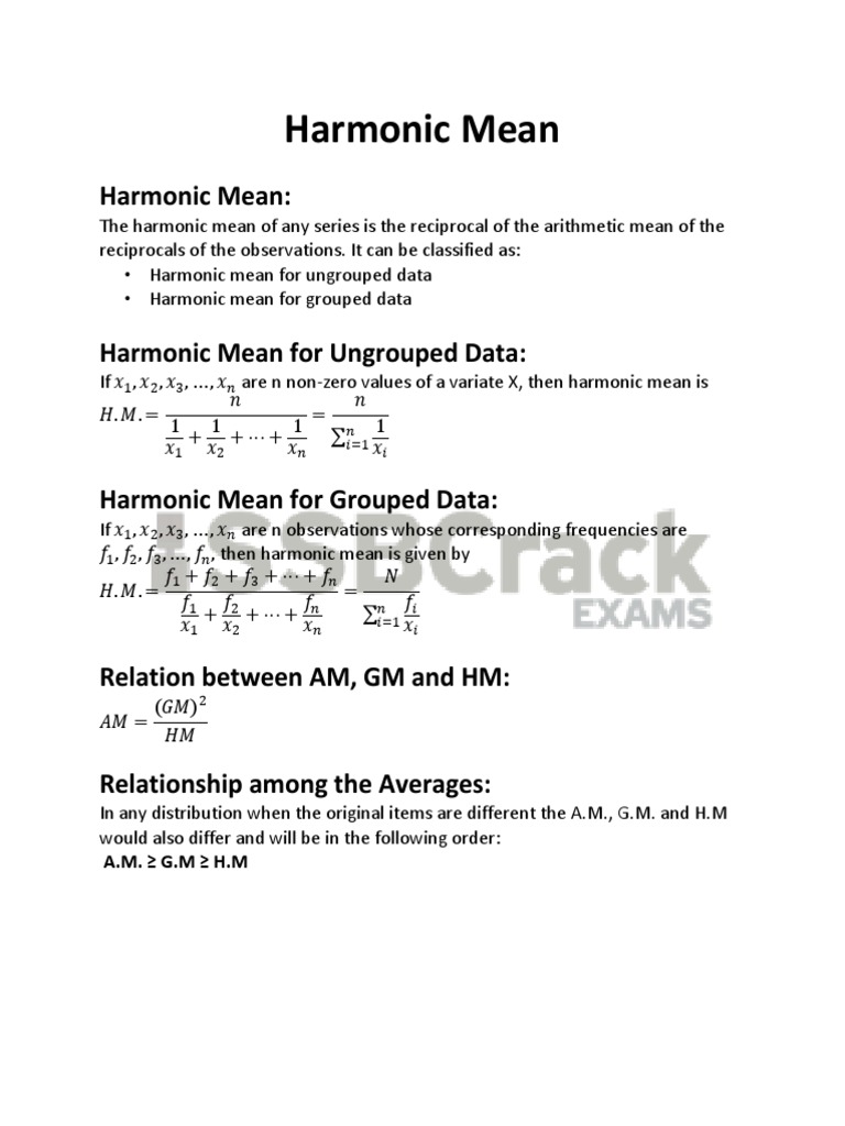 Attachment Harmonic Mean Lyst5448 | PDF | Mean | Applied Mathematics