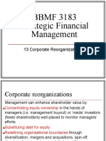 BBMF 3183 Strategic Financial Management: 13 Corporate Reorganizations