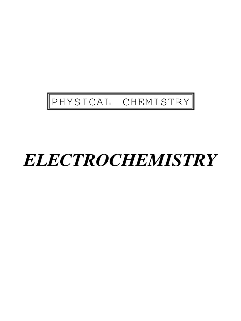 Electrochemistry 13 TH PDF Electrochemistry Redox