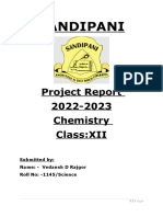 Sandipani: Project Report 2022-2023 Chemistry Class:XII