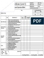 Level 3 - Skill Level Certificate