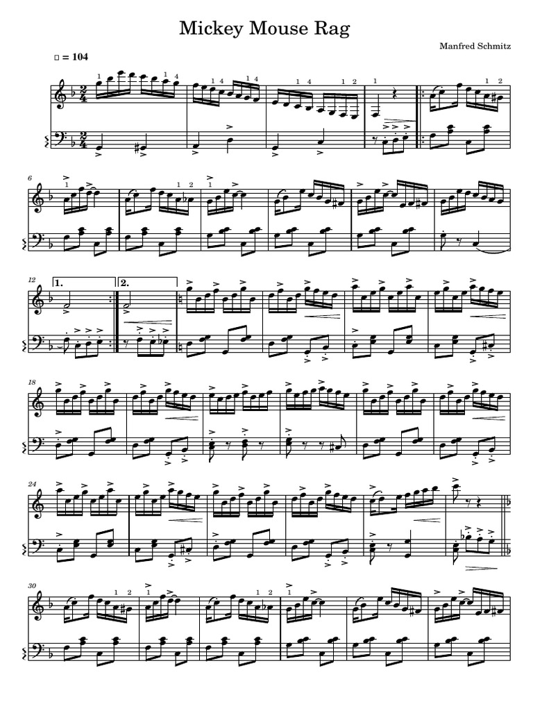 Mickey Mouse Rag | PDF