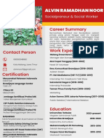 Red White Modern Designer Resume