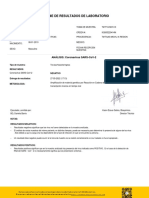 Informe de Resultados de Laboratorio: Análisis: Coronavirus Sars-Cov-2