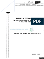 Manual de Operación de La Infraestructura de Riego - Drenaje Y de Acceso