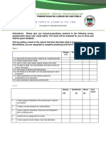 EDUC 3 Metacognition Survey Questionnaire