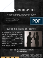 Rules On Disputes