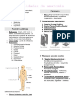 Generalidades de Anatomia: Planimetría