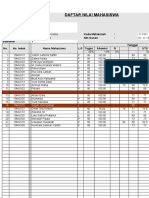 Daftar Nilai Mahasiswa Nilai: 19MJ027 M. Kadafi