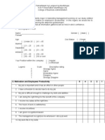 Thesis Questionnaire