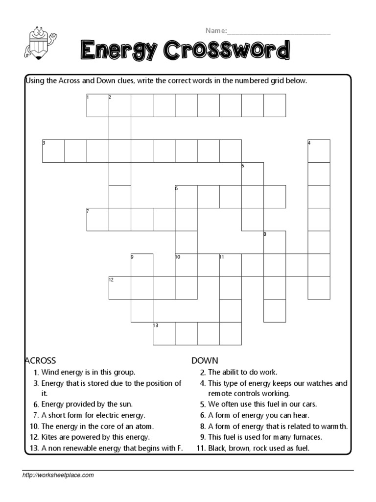 Energy crossword 1 | pdf | fuels | crossword