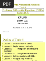 Se301: Numerical Methods: Ordinary Differential Equations (Odes)