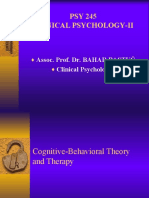 PSY 245 Clinical Psychology-Ii: Assoc. Prof. Dr. BAHAR BAŞTUĞ Clinical Psychologist