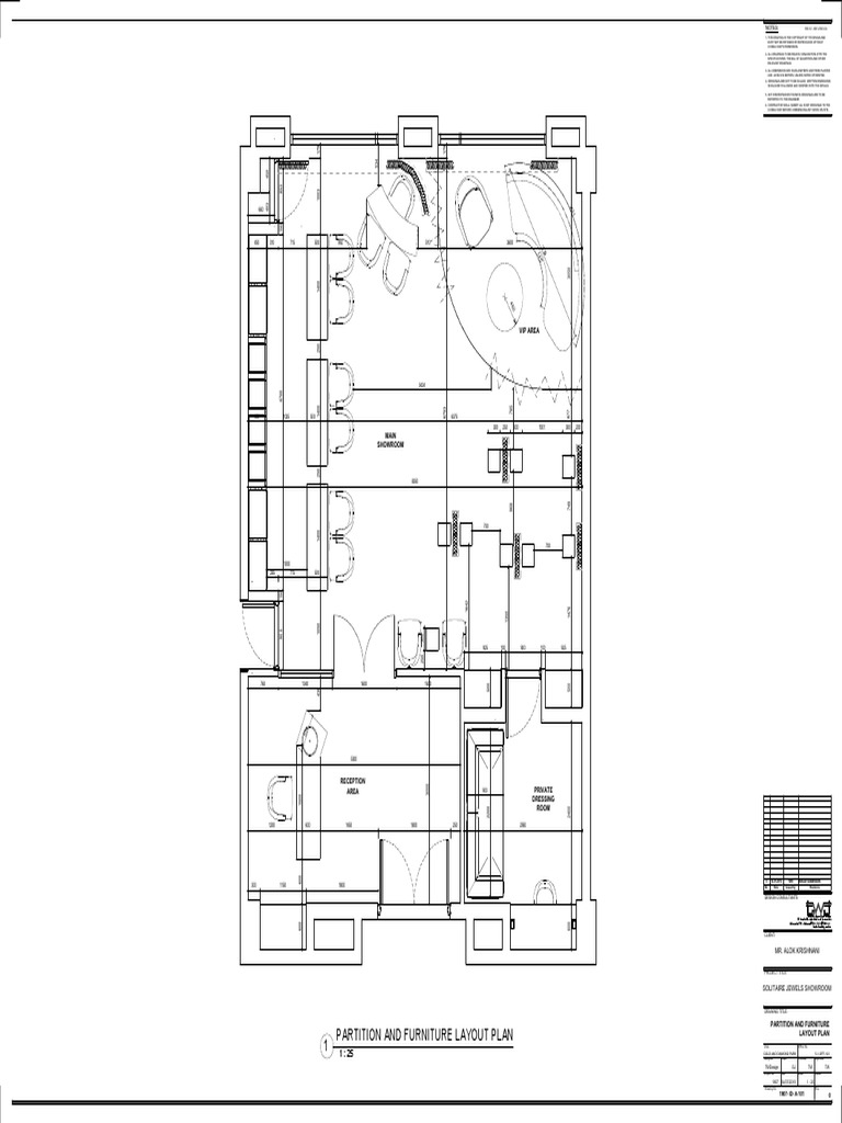 A-101 - Partition and Furniture Layout Plan | PDF